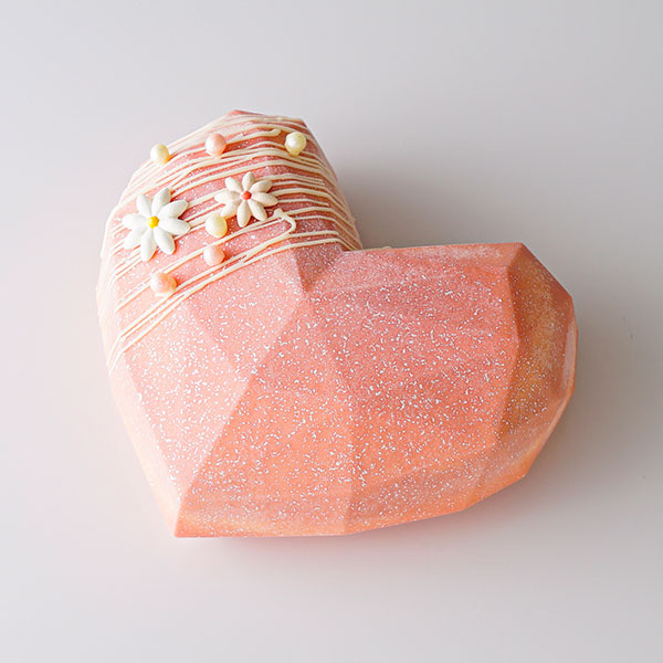 【ジャパンケーキショー東京 優勝 向井 聡美氏 監修】Jewelry Heart Mousse ～Coral pink～