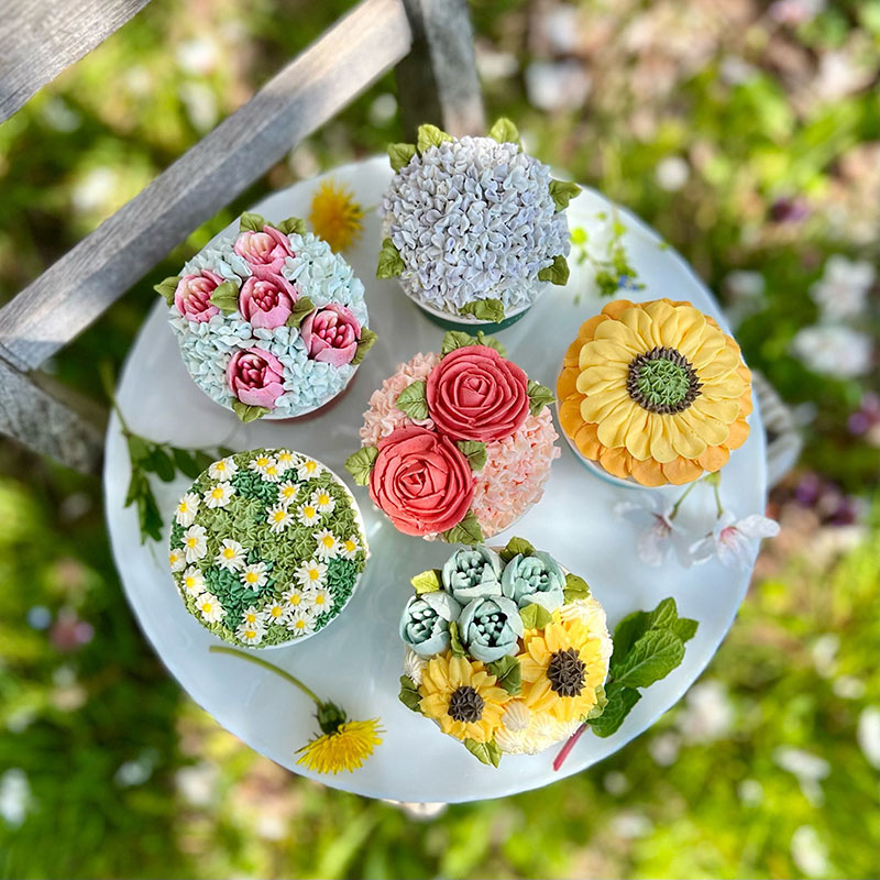 cupcake flowers box 2023【6cup set box】/カップケーキ6個セット