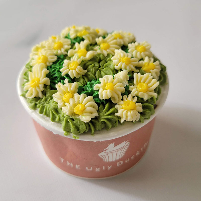 THE Ugly Duckling cupcake flowers box カップケーキ6個セット レビュー  green carpet
