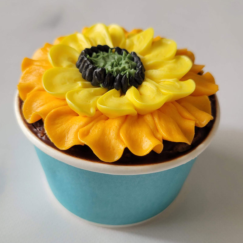 THE Ugly Duckling cupcake flowers box カップケーキ6個セット レビュー  yellow flower