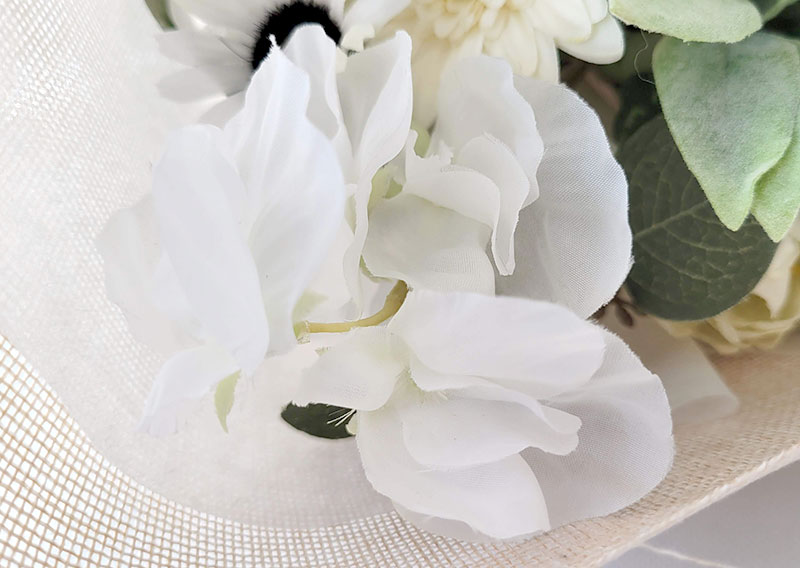スイートピー　メリアルームメン　12本の白い花束(ホワイトダズンフラワー)　レビュー　口コミ　評価