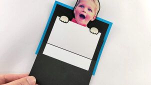 写真入り手作りメッセージカード「顔写真が飛び出す！いないいないばあカード」の作り方