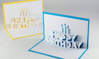バースデーケーキ風にHAPPY BIRTHDAYの文字が飛び出す！ポップアップカードの作り方