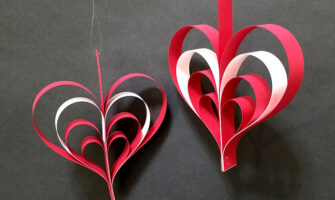 バレンタインに作って飾ろう！「ハートの吊るし飾り（モビール）」の作り方