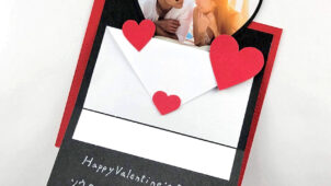 ハートの顔写真が飛び出すメッセージカードの作り方