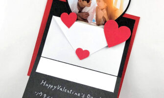 ハートの顔写真が飛び出すメッセージカードの作り方