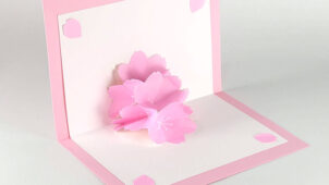 【卒業手作りカード】桜が飛び出す！メッセージカードの作り方