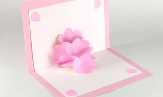 【卒業手作りカード】桜が飛び出す！メッセージカードの作り方