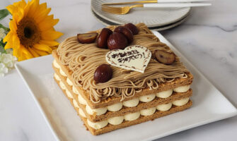 【リスカフェ】ミルフィーユ 和栗のモンブラン 5号