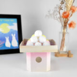 十五夜の無料素材ダウンロード：お月見団子を供える台「三方（さんぼう）」が簡単に手作りできる素材