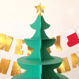 クリスマスツリー型カップケーキスタンドの作り方（型紙素材有り）