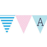 ブルー系パターンを中心にミックスしたガーランド素材セット