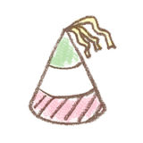 コーンハット/三角帽のイラスト | 無料で使える！誕生日のフリー素材(商用利用・加工可)