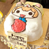 すとぷり・るぅとくん（あにまるぬいぐるみクッション）の立体キャラケーキで誕生日をお祝い！