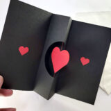 【バレンタイン手作りカードアイデア】開くとハートがくるくる回る!仕掛けカードの作り方